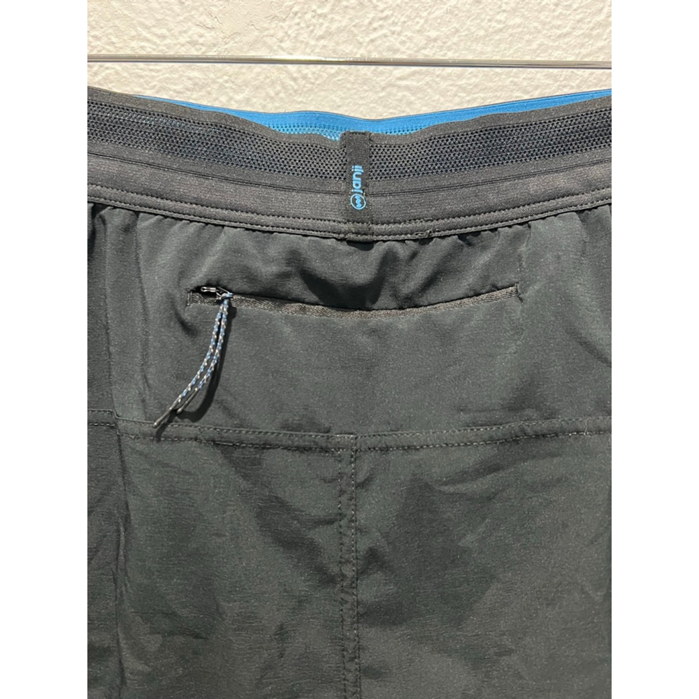 Men's Janji AFO Black Athletic Shorts with Blue Accents Size L - Picture 4 of 10